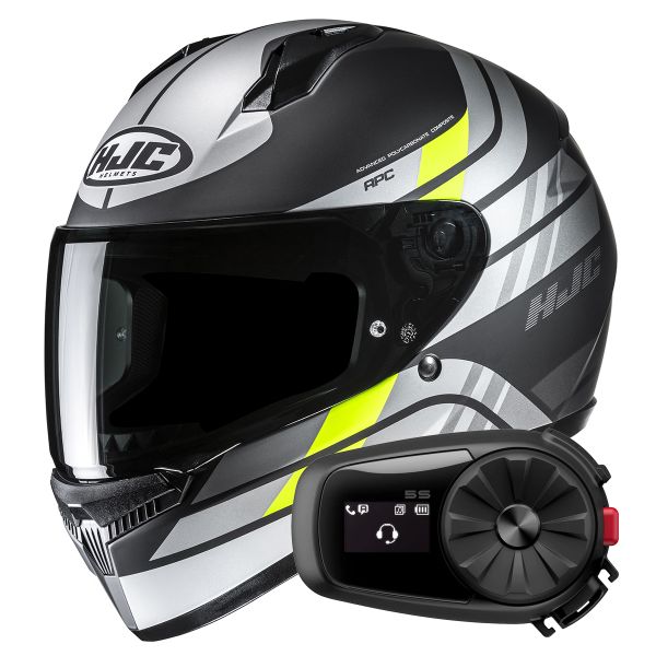 Full Face HJC C10 Hiper MC3HSF + Kit Bluetooth 5S Solo Full Face HJC C10 Hiper MC3HSF + Kit Bluetooth 5S Solo