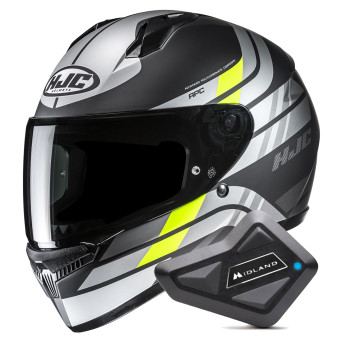 Full Face HJC C10 Hiper MC3HSF + Kit Bluetooth BT Mini