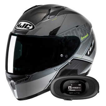 Full Face HJC C10 Inka MC3H + Kit bluetooth 5R Lite