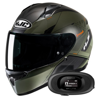 Full Face HJC C10 Inka MC7SF + Kit bluetooth 5R Lite
