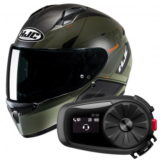 Full Face HJC C10 Inka MC7SF + Kit Bluetooth 5S