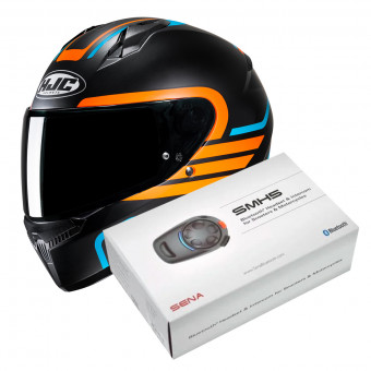 Full Face HJC C10 Lito MC27SF + Kit Bluetooth SMH5 Solo