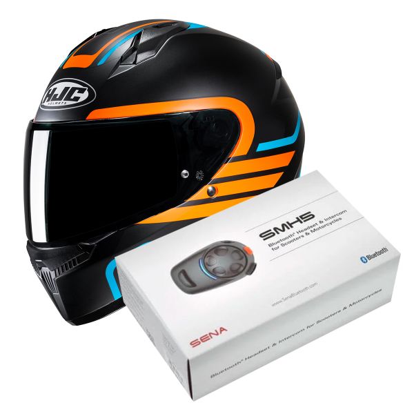 Full Face HJC C10 Lito MC27SF + Kit Bluetooth SMH5 Solo