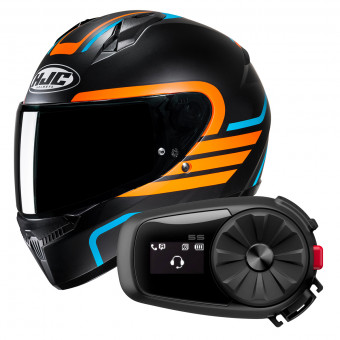 Full Face HJC C10 Lito MC27SF + Kit Bluetooth 5S