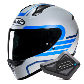 Full Face HJC C10 Lito MC2SF + Kit Bluetooth BT Mini