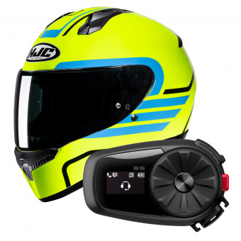 Full Face HJC C10 Lito MC3H + Kit Bluetooth 5S
