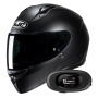 Casque Full Face HJC C10 Semi Flat Black + Kit bluetooth 5R Lite
