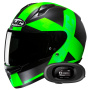 Casque Full Face HJC C10 Tez MC4HSF + Kit bluetooth 5R Lite Solo