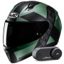 Casque Full Face HJC C10 Tez MC4SF + Kit Bluetooth Lokui K30
