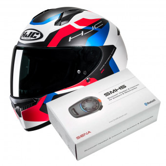 Casque Full Face HJC C10 Tins MC21SF + Kit Bluetooth SMH5 Solo Casque Full Face HJC C10 Tins MC21SF + Kit Bluetooth SMH5 Solo