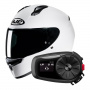 Casque Full Face HJC C10 White + Kit Bluetooth 5S