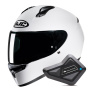 Casque Full Face HJC C10 White + Kit Bluetooth BT Mini