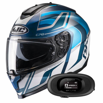 Full Face HJC C70 Lantic MC2SF + Kit bluetooth 5R Lite