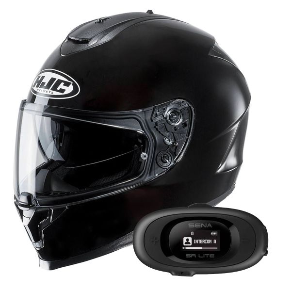 Full Face HJC C70 Metal Black + Kit bluetooth 5R Lite