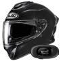 Casque Full Face HJC C71 Metal Black + Kit bluetooth 5R Lite Solo