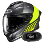 Casque Full Face HJC C71 Morix MC3HSF + Kit bluetooth 5R Lite Solo