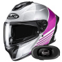 Casque Full Face HJC C71 Morix MC8 + Kit bluetooth 5R Lite Solo
