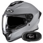 Casque Full Face HJC C71 N.Gray + Kit bluetooth 5R Lite Solo