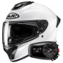 Casque Full Face HJC C71 Pearl White + Kit Bluetooth 5S Solo