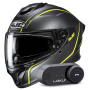 Casque Full Face HJC C71 Quez MC3HSF + Kit Bluetooth Lokui K30