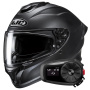 Casque Full Face HJC C71 Semi Flat Black + Kit Bluetooth 5S Solo