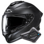 Casque Full Face HJC C71 Semi Flat Black + Kit Bluetooth BT Mini