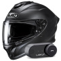 Casque Full Face HJC C71 Semi Flat Black + Kit Bluetooth Lokui K30