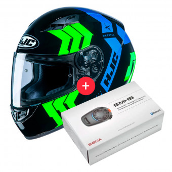 Full Face HJC CS-15 Martial MC24 + Kit Bluetooth SMH5