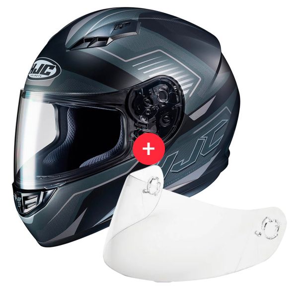 hjc cs-15 trion helmet CS 15 MC3HSF Motorcycle Helmet, Black/Grey/Fluorescent Yellow, XS Automotive The Advanced Polycarbonate Composite Shell provides a lightweight helmet Pack Helmet + Visor :