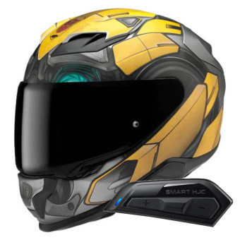 Casque Full Face HJC F71 Bumblebee Hasbro MC3SF + Kit Bluetooth Smart 11B Casque Full Face HJC F71 Bumblebee Hasbro MC3SF + Kit Bluetooth Smart 11B