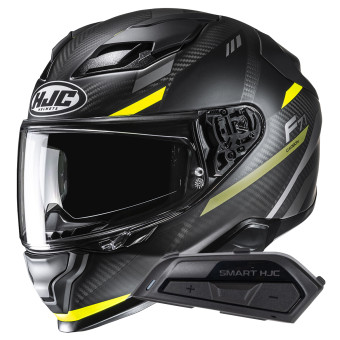 Full Face HJC F71 Carbon Esira MC3HSF + Kit Bluetooth Smart 21B Flat Black