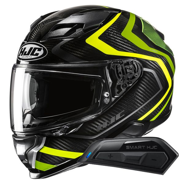 Full Face HJC F71 Carbon Nevio MC3H + Kit Bluetooth Smart 11B