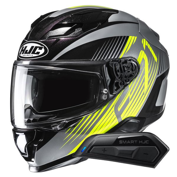 Full Face HJC F71 Catos MC3H + Kit Bluetooth Smart 11B