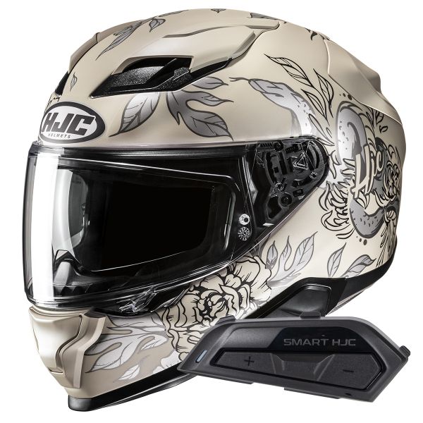 Full Face HJC F71 Eliz MC9SF + Kit Bluetooth Smart 21B Flat Black