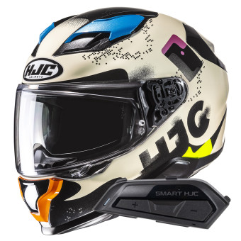 Casque Full Face HJC F71 Faco MC28 + Kit Bluetooth Smart 21B Flat Black Casque Full Face HJC F71 Faco MC28 + Kit Bluetooth Smart 21B Flat Black
