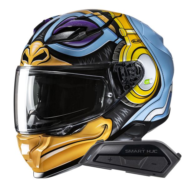 Full Face HJC F71 Monkey Dj MC23 + Kit Bluetooth Smart 21B Flat Black