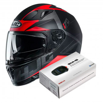 Full Face HJC I70 Eluma MC1SF + Kit Bluetooth Sena SMH5 Solo