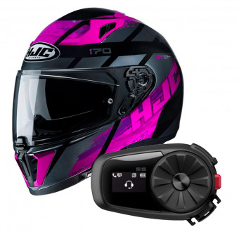 Full Face HJC i70 Reden MC8 + Kit Bluetooth Sena 5S Solo