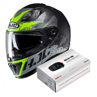 Full Face HJC i70 Rias MC4HSF + Kit Bluetooth Sena SMH5 Solo