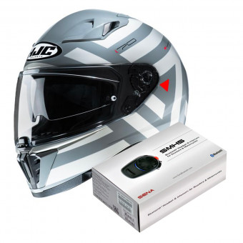 Full Face HJC i70 Watu MC1 + Kit Bluetooth Sena SMH5 Solo