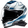 Casque Full Face HJC i71 Iorix MC2 + Kit Bluetooth Smart 21B