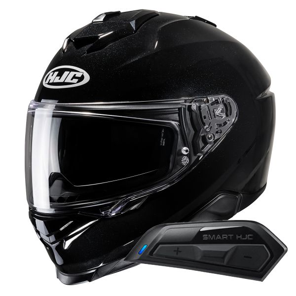 Full Face HJC i71 Metal Black + Kit Bluetooth Smart 11B