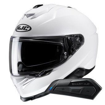Full Face HJC i71 Pearl White + Kit Bluetooth Smart 11B