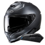 Casque Full Face HJC i71 Semi Flat Anthracite + Kit Bluetooth Smart 11B
