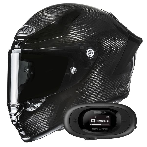 Full Face HJC RPHA 1 V2 Carbon Black + Kit bluetooth 5R Lite