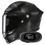 Casque Full Face HJC RPHA 1 V2 Carbon Black + Kit bluetooth 5R Lite