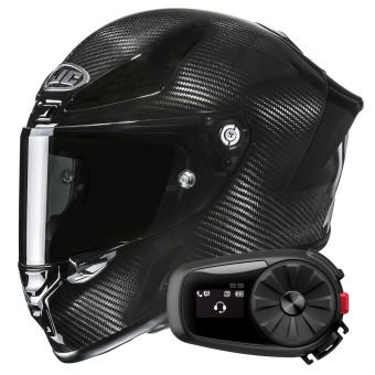 Casque Full Face HJC RPHA 1 V2 Carbon Black + Kit Bluetooth 5S Solo Casque Full Face HJC RPHA 1 V2 Carbon Black + Kit Bluetooth 5S Solo