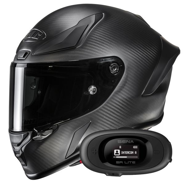 Full Face HJC RPHA 1 V2 Carbon Matte Black + Kit bluetooth 5R Lite