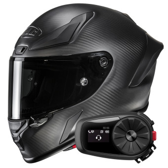 Full Face HJC RPHA 1 V2 Carbon Matte Black + Kit Bluetooth 5S Solo