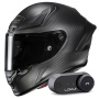 Casque Full Face HJC RPHA 1 V2 Carbon Matte Black + Kit Bluetooth Lokui K30